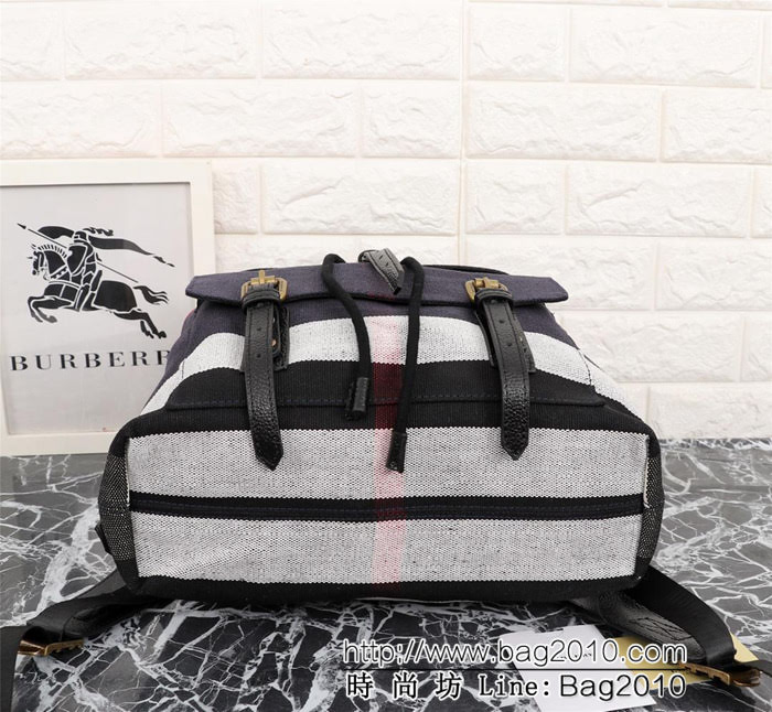 BURBERRY巴寶莉 Canvas格紋棉布混紡 雙肩包 麻布39191  Bhq1304